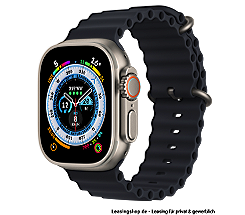 Apple Watch Ultra leasen, neues Design im Titangehäuse 49mm, Ocen Armband Mitternacht
